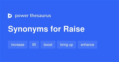 raises synonym thesaurus.